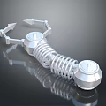 Industrial Machinery Equipment With Spring Component Hexagonal Bolt And Shiny Metallic Surface