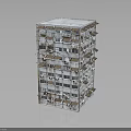Dense High Rise Residential Building With Multiple Balconies And Air Conditioning Units