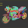 Triumph Modern Motorcycle With White Black Body Gold Fork And White Seat Design