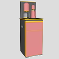 Modern Standing Water Dispensers With Pink Black Finish And Gold Accents