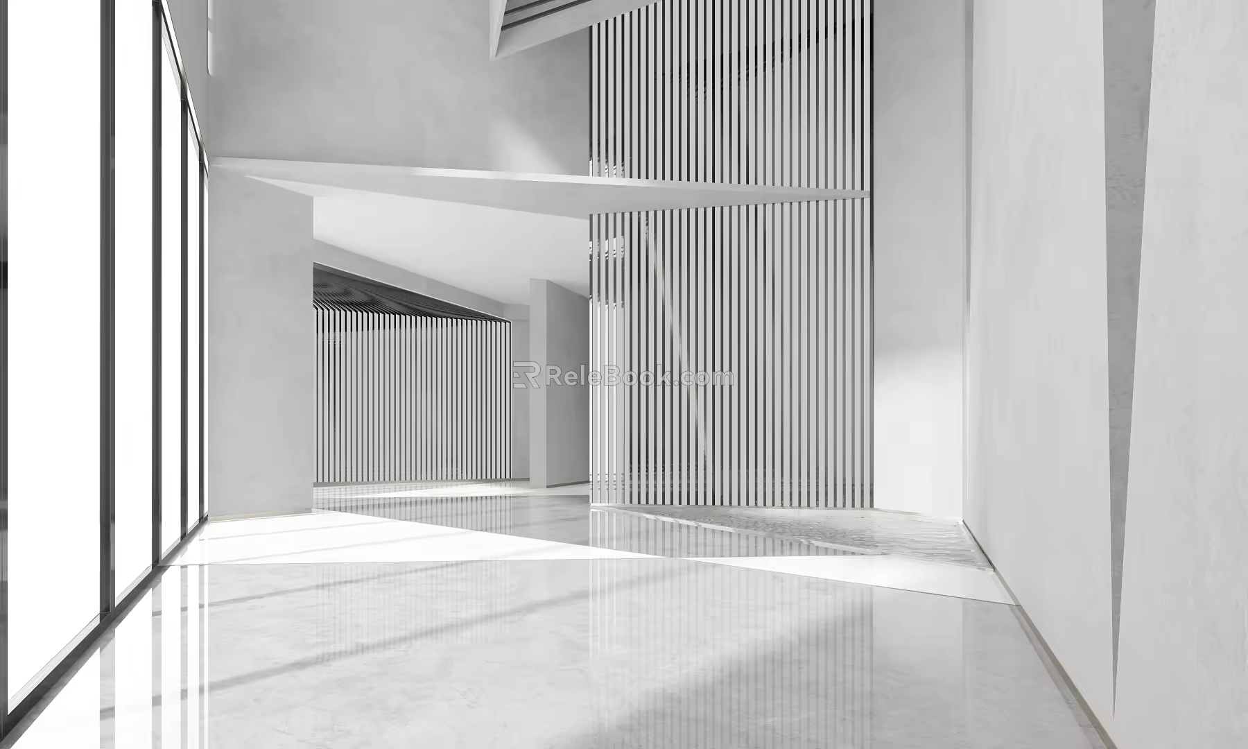 modern architectural space atmospheric abstract geometric architectural space 3d model