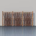 Natural Bamboo Swing Door With Wooden Frame For Home Interior Decor