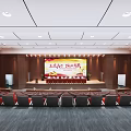 Modern Conference Hall Office Building Report Hall 3d model