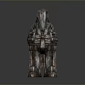 Rustic Wooden Horse Sculpture With Metal Accents And Handcrafted Design