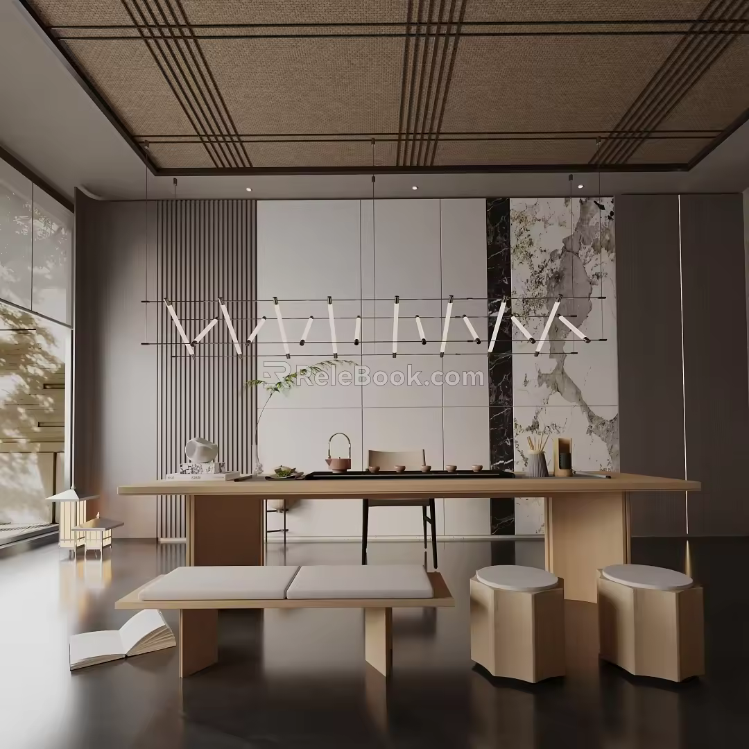 Modern table combination 3d model