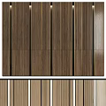 Modern Interior Wooden Slat Wall Design With Vertical Timber Panels And Textured Stripes 3d model