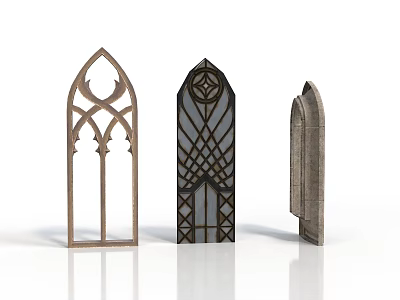 Decorative Gothic Style Window Frames For Home Decor With Various Designs 3d model