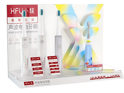 Sonic Electric Toothbrushes For Daily Cleaning With Display Stand And Features 3d model