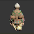 Decorative Rabbit Figurine With Colorful Floral Patterns Holding Egg for Festive Home Decoration
