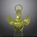 Golden Beetle Shaped Daily Life Accessory With Wings And Ring Top