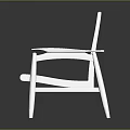 Stylish Modern White Chair With Perforated Backrest And Armrests Home Furniture