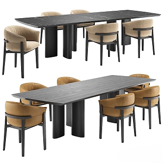 Adrien Tables and Chairs 3d model