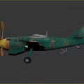 Vintage Green Propeller Airplane Model With Orange Propeller Yellow Nose Worn Details And Aerospace Theme