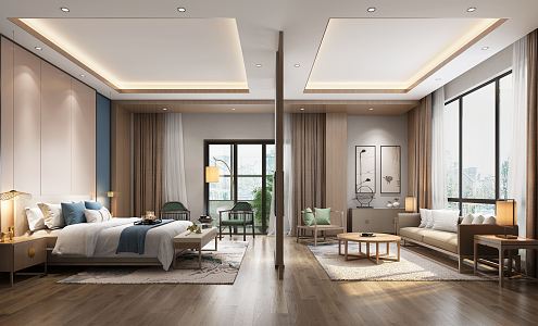 New Chinese Suite Hotel Suite 3d model