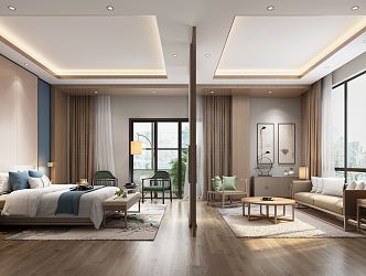 New Chinese Suite Hotel Suite 3d model