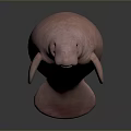 Gentle Pink Manatee A Unique Aquatic Animal With Soft Skin And Marine Habitat