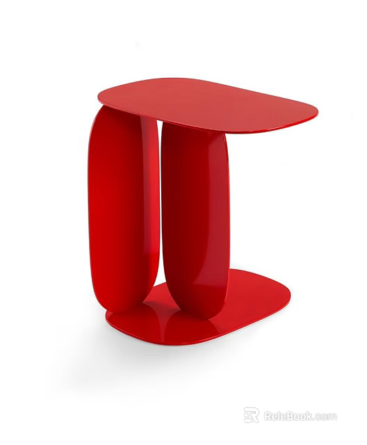 Modern Red Coffee Table With Unique Stylish Design And Smooth Glossy Surface 3d model