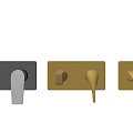 Modern Wall Mounted Faucets In Gold And Silver Finish With Sleek Design