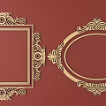 European-style Metal Carved European Pattern Hollow Carved Pattern 3d model