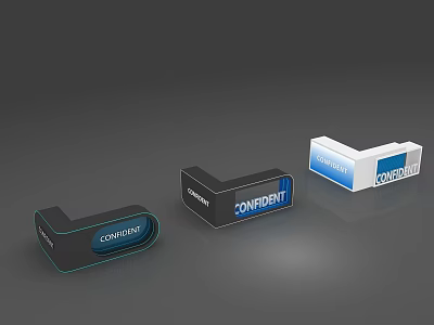 Modern Exhibition Reception Desk for Trade Shows with Various Designs and CONVDRIFT Logo 3d model
