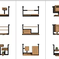 Wall Mounted Wooden Shelving Units With Various Designs Black Frames And Storage Solutions