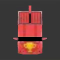 Cute Pixel Style Pink Truck Shaped Doll With Big Eyes And Reflection