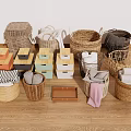 Stylish Woven Laundry Baskets And Storage Boxes With Towels For Home Organization