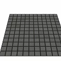 Paved Ground With Gray Stone Slabs And Grass In Grid Pattern 3d model