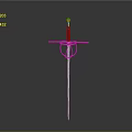 Classic Medieval Sword With Wooden Handle And Metal Crossguard Design