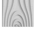 Modern White Decorative Wall Paneling With Curved Lines And Circular Patterns Design 3d model