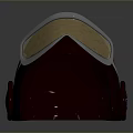 Weapon Helmet With Goggles Brown Leather And Circular Side Detail For Tactical Use