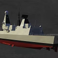 Modern Warship Design Featuring Advanced Radar System Bridge And Hull Structure
