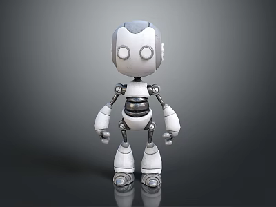 Smart Machine Humanoid Robot With White Gray Body And Mechanical Structure 3d model Smart Machine Humanoid Robot With White Gray Body And Mechanical Structure 3d model