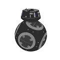 Smart Machine With Black Spherical Design Top Structure Circular Grids And Small Dots