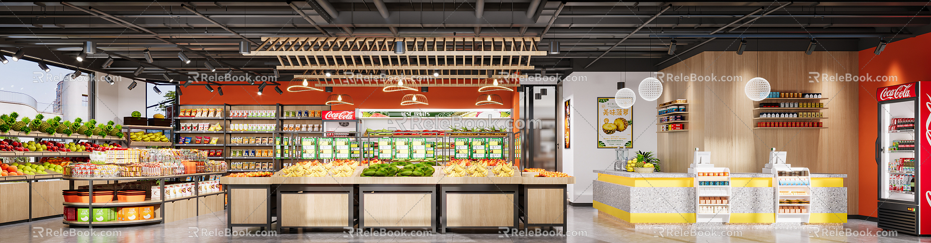 Modern Fruit Store Fruit Supermarket 3d model