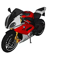 BMW Red White And Black Sports Motorcycle With Sleek Design And Dynamic Look