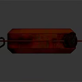Red Industrial Equipment Fuel Canister with Flame Symbol and Storage Features