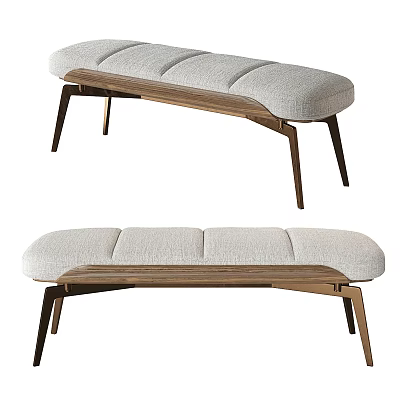 Modern Bed End Stool Bench 3d model