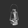 Silver Metal Candle Lantern With Handle Classic Design Decorative Lighting