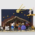 LEGO Toy Blocks Scene Farm King Christmas 3d model