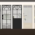 Different Interior Door Designs With Arched Glass Panels And Wooden Floor