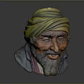 Wise Old Man Old Man Ancient Old Man Ancient Wise Warlock Taoist priest wizard mage 3d model