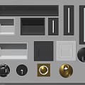 Modern Wall Niches In Black White Gold With Various Shapes And Lighted Features