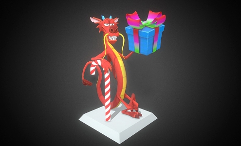 Year of the Dragon Auspicious Christmas Gifts 3d model