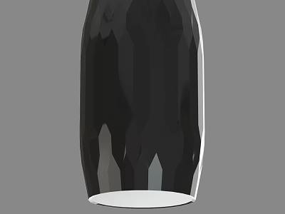 Modern Black Geometric Ceiling Light With Faceted Design And Sleek Style 3d model
