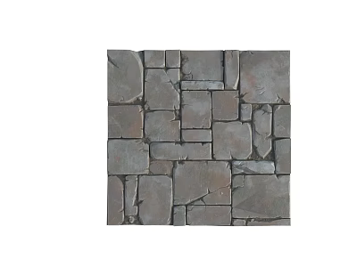 Grey Stone Wood Wall Tiles With Different Sizes And Natural Texture Design 3d model