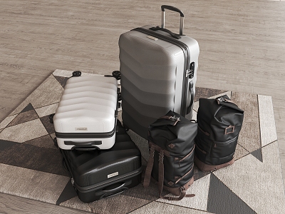 Modern Luggage 3d model