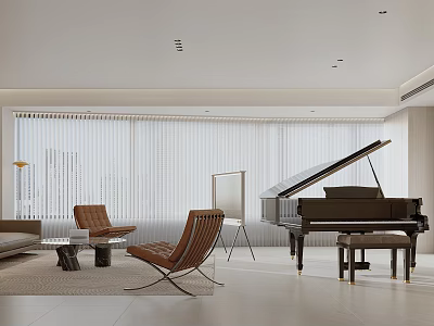 Modern Restaurant Minimalist Restaurant 3d model