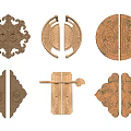 Chinese style handle door handle 3d model
