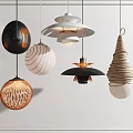 Modern chandelier combination 3d model
